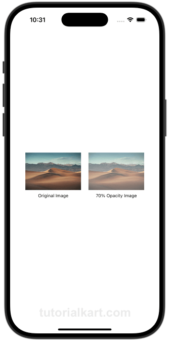 SwiftUI Example to Compare Original and Transparent Images